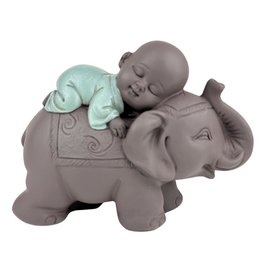 Figurka Buddy – Słoń Bonze – Dekoracja Zen i Feng Shui – Duchowa i zrelaksowana atmosfera – Dekoracyjny pomysł na prezent