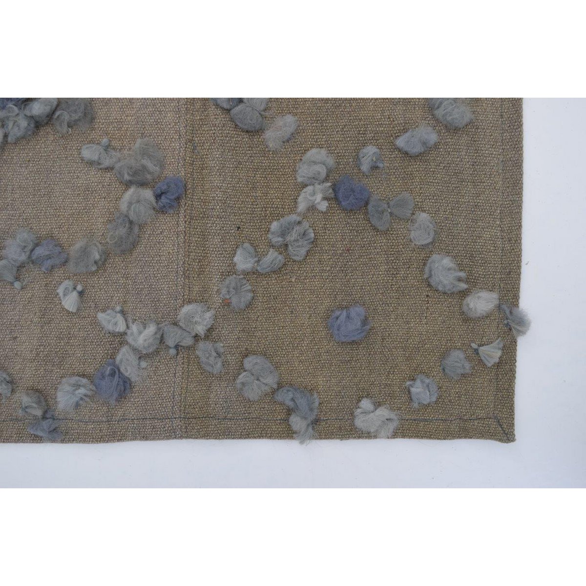 Tapis Ibiza Bleu Clair - Beige 125 x 100cm