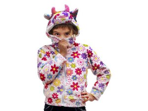 Children's cow jacket made of plush