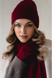 NAOMI muts – 100% merinowol – bordeaux