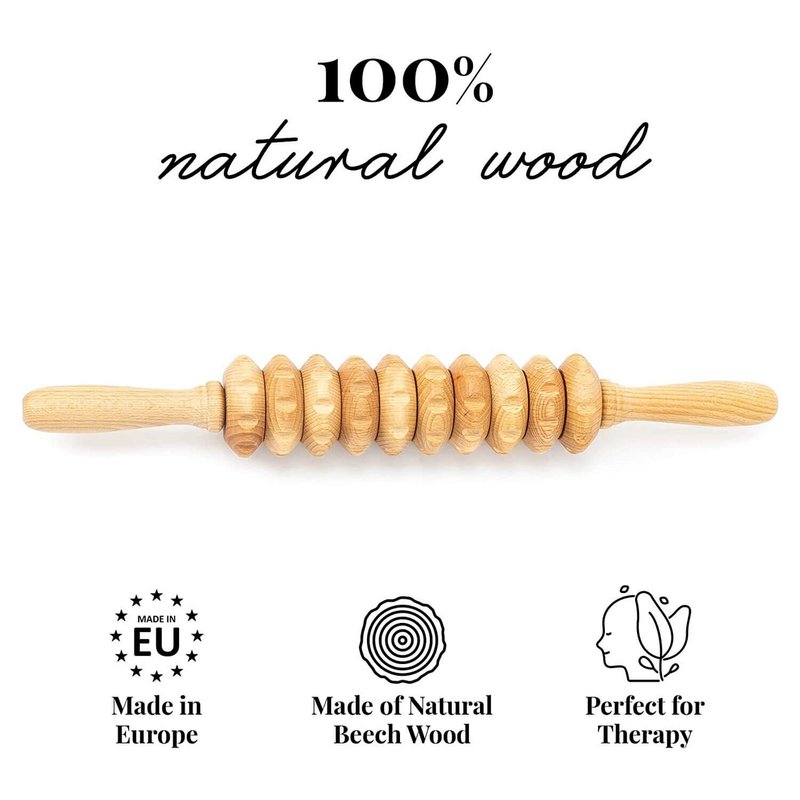 Wooden Cellulite Massage Body Roller Lymphatic Drainage Massager Maderotherapy