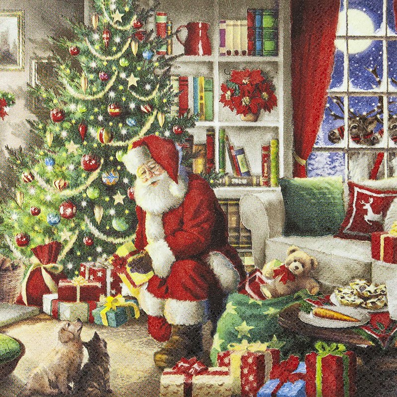 Lunch Server Santa bringt Geschenke mit