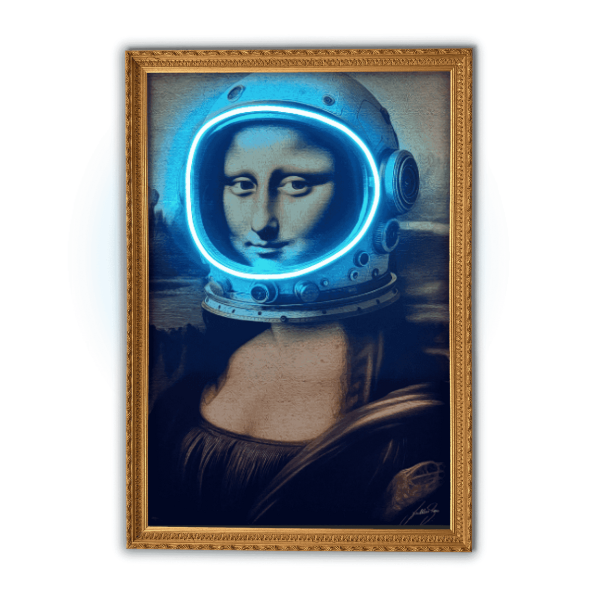 Gioconda Astronaut | Led Wall Art