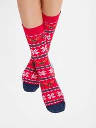 Organic socks XMas - Colorful socks with a Christmas pattern