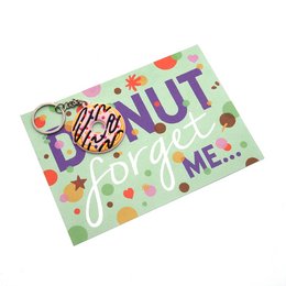 Ciambella dimenticarmi! (Donut Key Ring con cartolina)