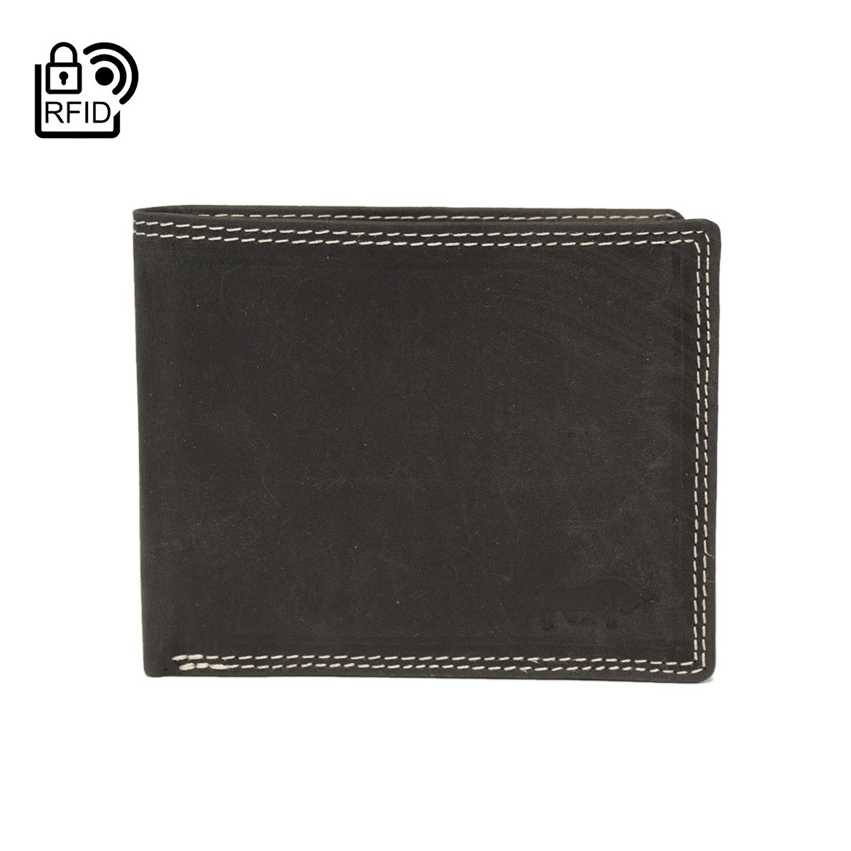 Men's Wallet buffalo leather - Compact Model - RFID