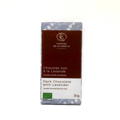 Pure chocolade met biologische lavendelbloem