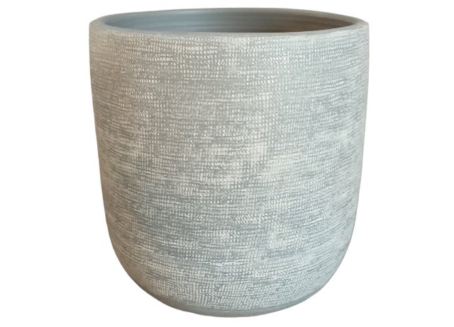 Magna pot relief jute matt grey