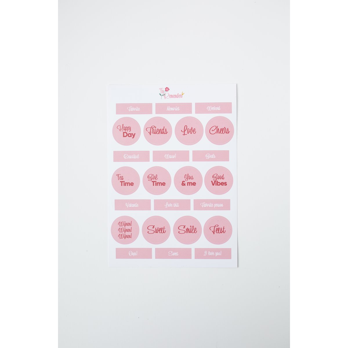 Sticker sheet - Texts