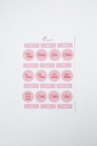 Stickervel - Teksten