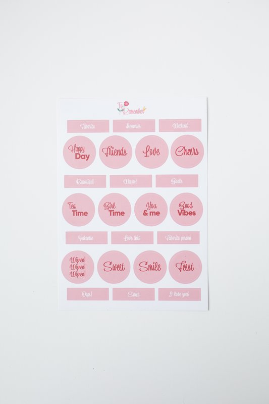 Stickerbogen - Texte