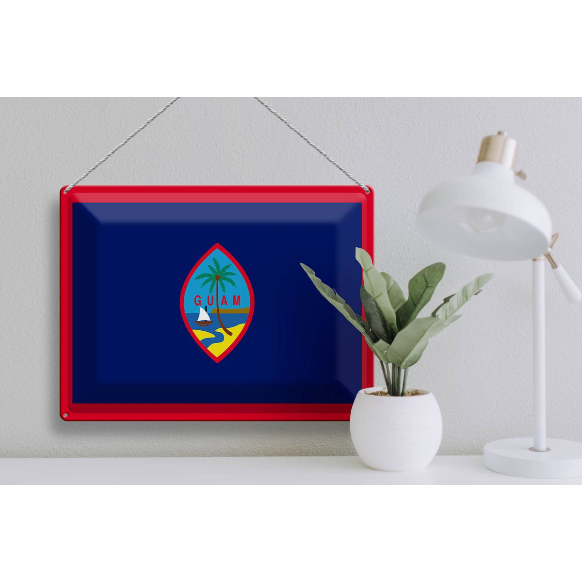 Tin Sign Flag of Guam 40x30cm Flag of Guam