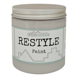 Stone grey matte chalk paint for home decor projects. Ideal for painting furniture, walls, and more. Durable and easy to apply.