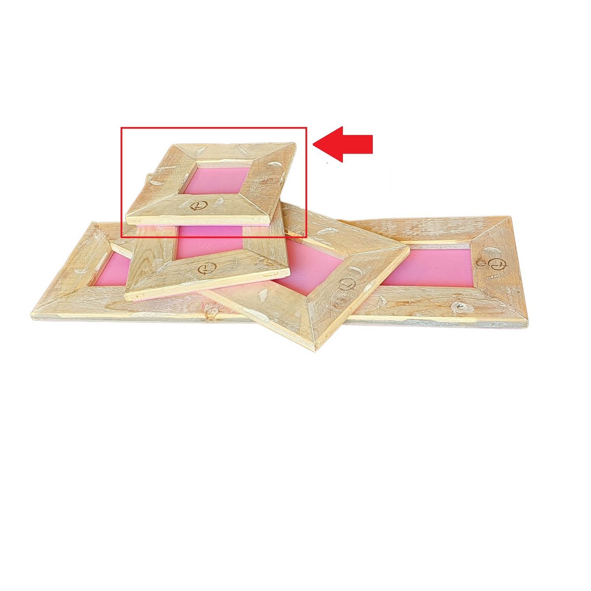 Tablett altholländisch Annette Farbe rosa 1