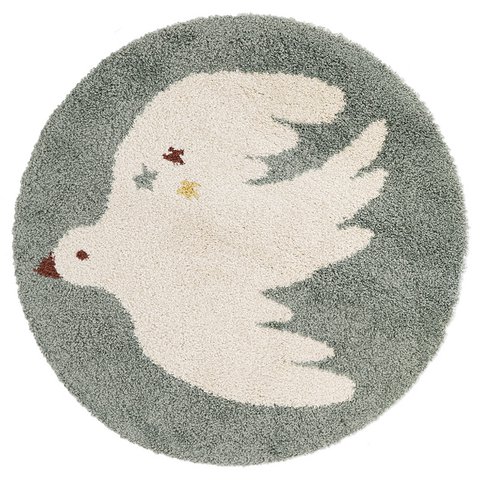 Kleiner Vogel Böhmischer Vogel Aqua Vogel Teppich