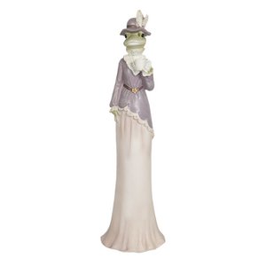 Image frog 7x7x32 cm beige purple plastic