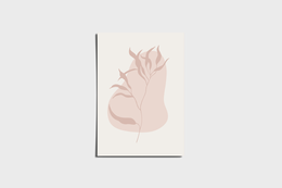 Abstract branch poster in matte or glossy finish, available in sizes A6, A5, A4, and A3.
