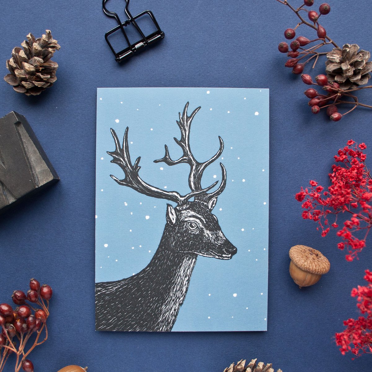 Christmas Card | fallow deer