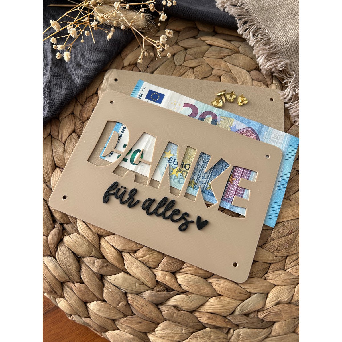 Money gift card - creative packaging for money gifts - financial injection, thank you & gift idea Thank you for everything