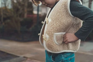 Wollen bodywarmer - Cappuccino