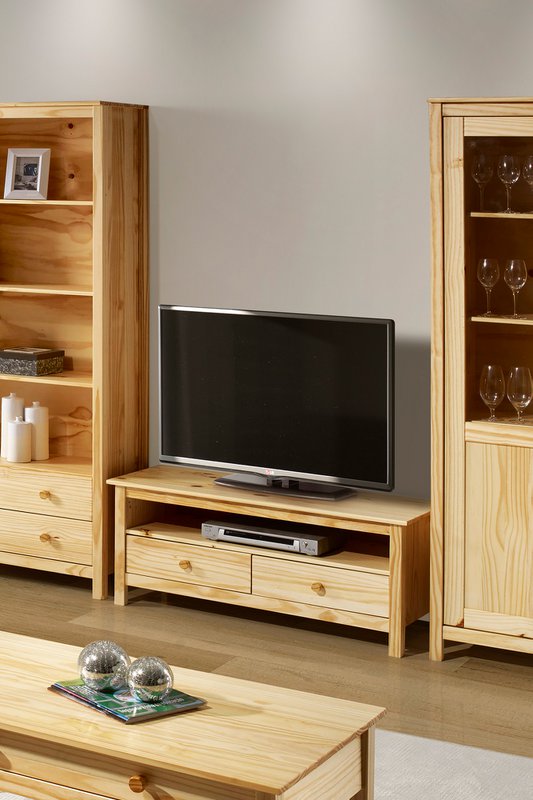 TV bord med 2 skuffer