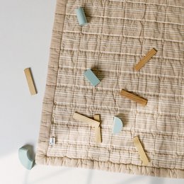 ANNA CARAMEL LAVE omkeerbare babyrustdeken
