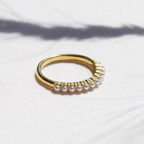 Afrika - Vintage Perlenring in Gold