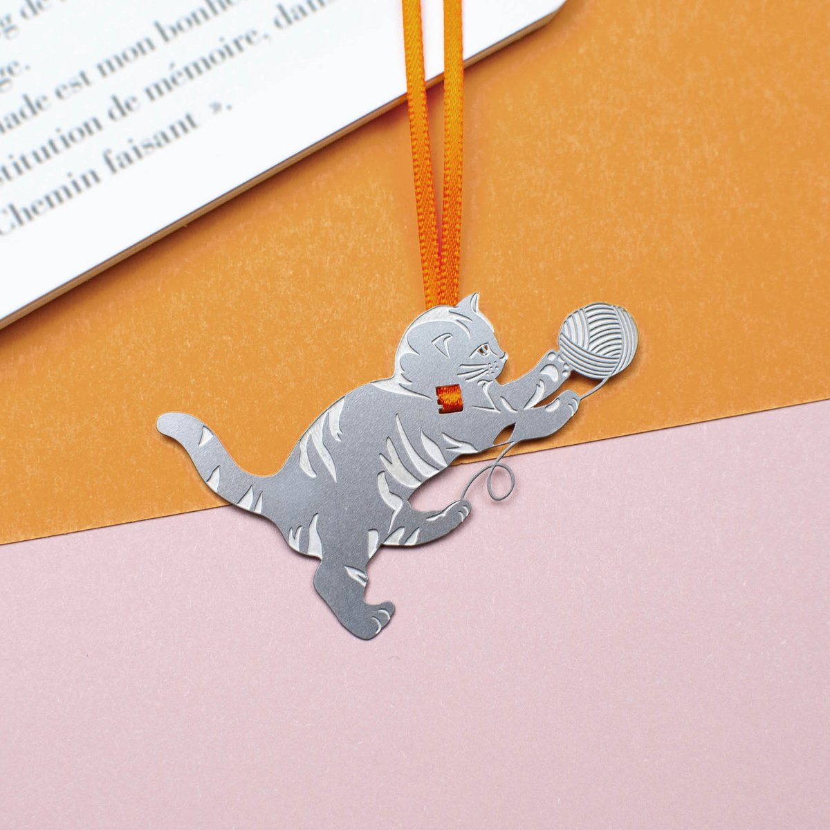 "Misti" cat metal bookmark