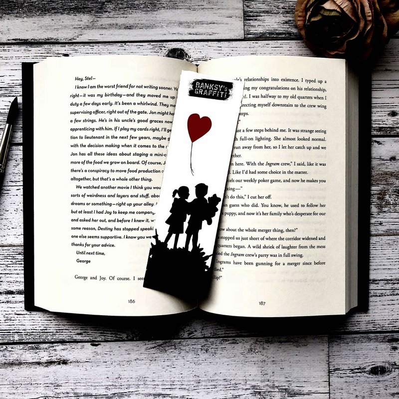 Banksy Scented Bookmark - Bandaged Heart