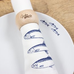 maritime half-linen napkin fish