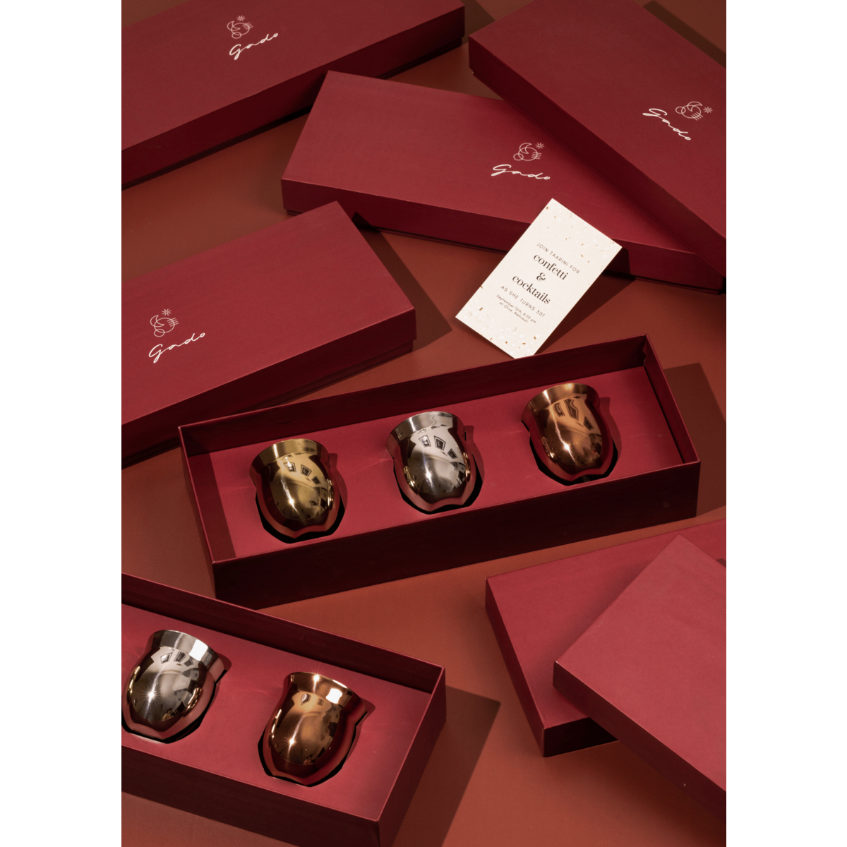 Kaarshouder | Handgemaakte metalen theelichtjes cadeau | Set van 3