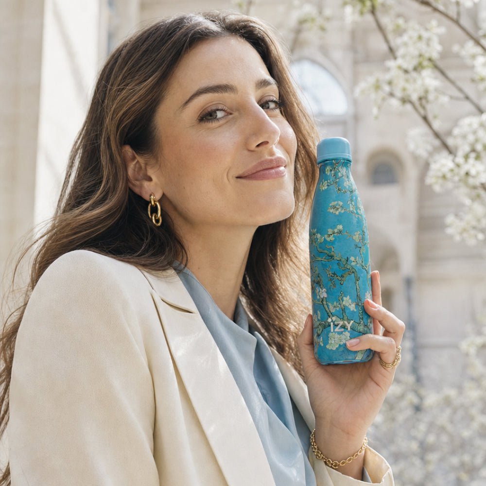 IZY Thermos Bottle - Almond Blossom - Van Gogh - 500ML To-Go Insulated Water Bottles