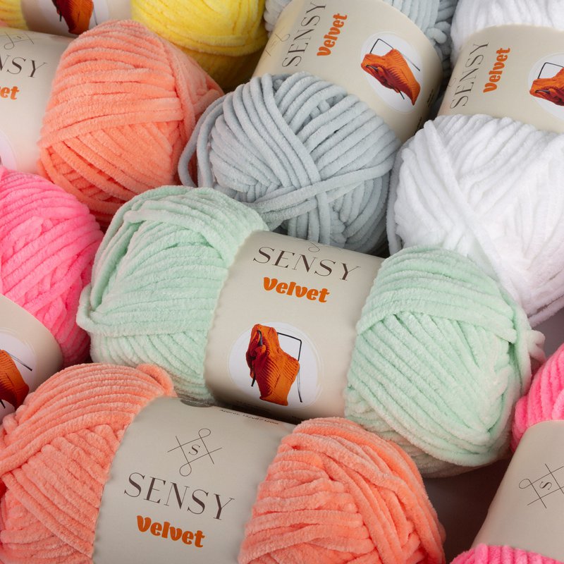 Sensy Velvet Yarn, hilo para manta, 3.5 oz, 132 yardas, calibre 5 voluminoso