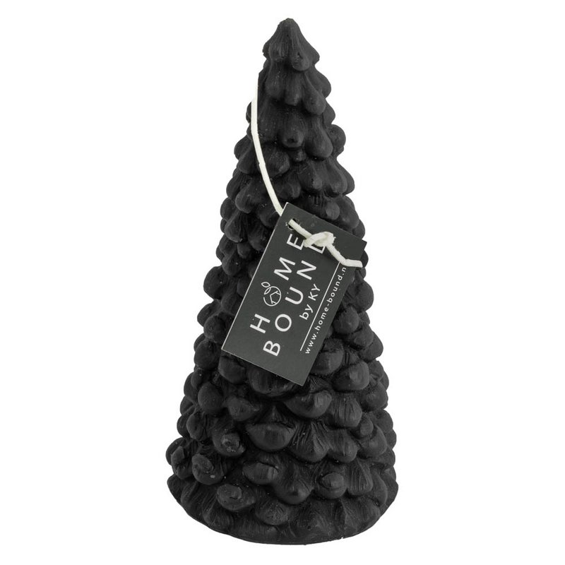 Black Christmas tree candle