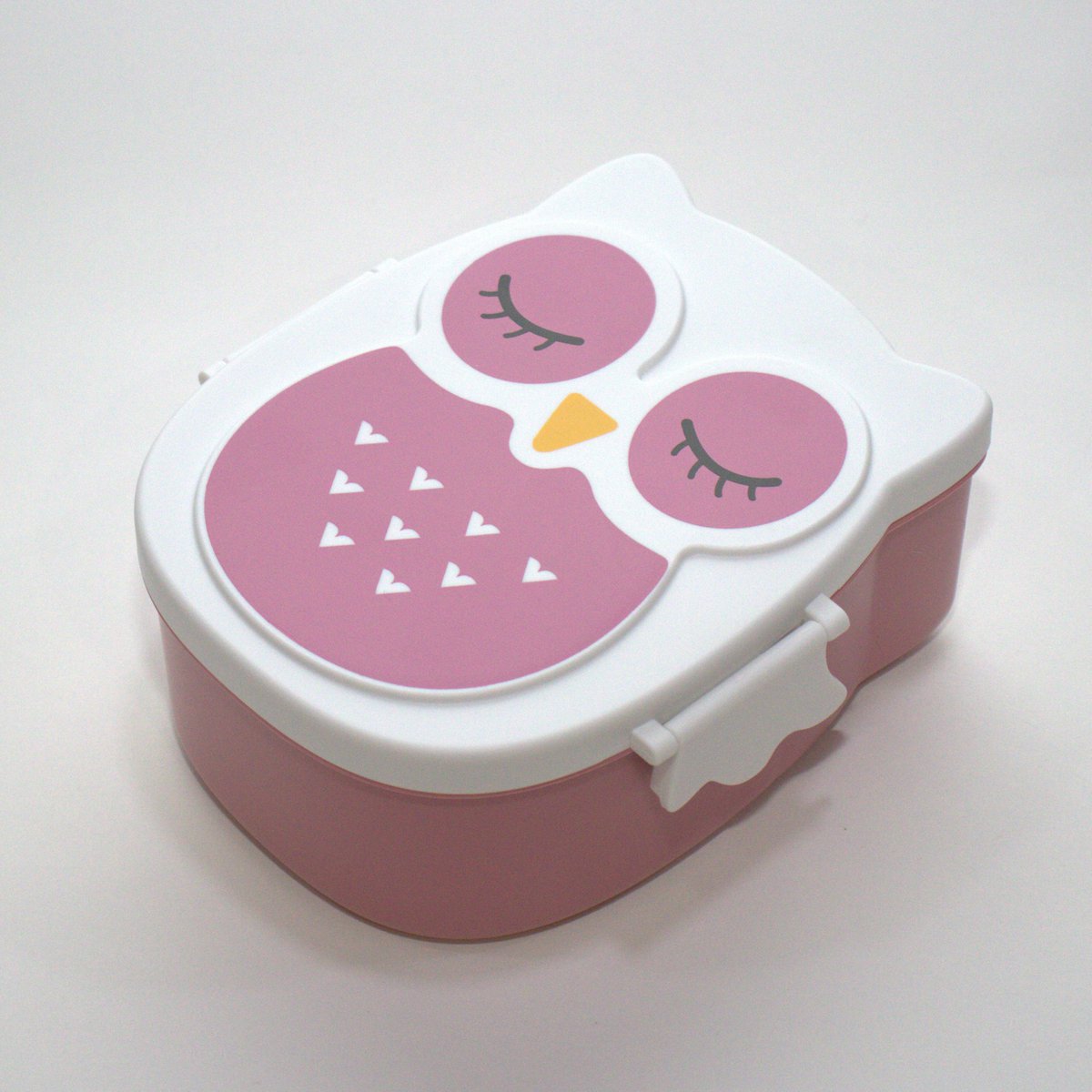 Boite à gouter - Lunchbox hemetique & sans BPA - Chouette Rose