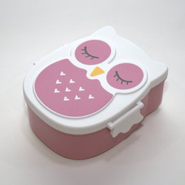 Boite à gouter - Lunchbox hemetique & sans BPA - Chouette Rose