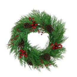 Kerstkrans Rode Bessen Ø60 cm
