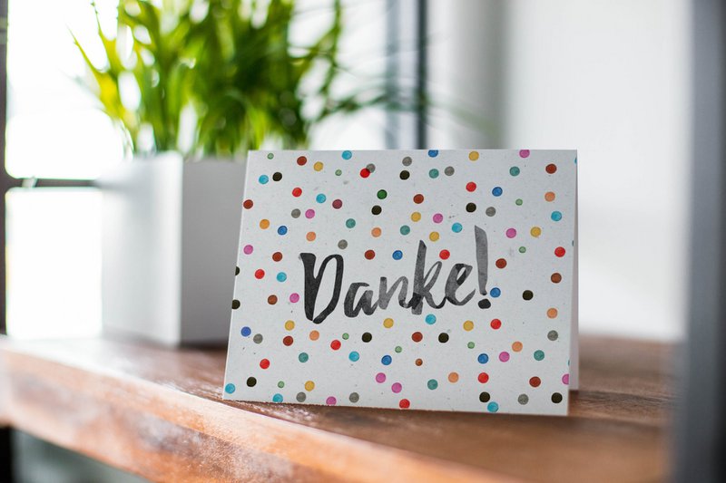 Klappkarte Pünktchen Danke!