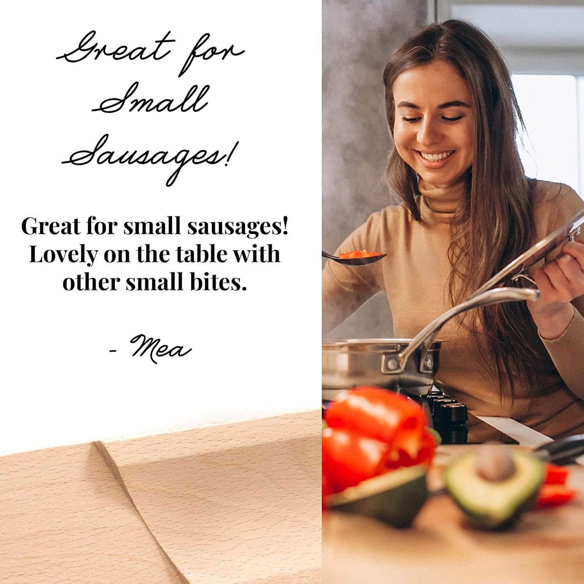 Wooden Salami Cutting Board - Serving board 37x5.5 cm