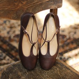Lederballerinas - Lotta - Schokoladenbraun 34-42