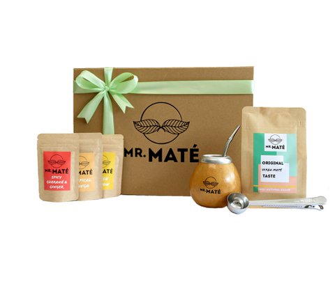 YERBA MATE STARTER SET -  GIFT BOX - SOUTH AMERICAN TEA (ORIGINAL 150g)
