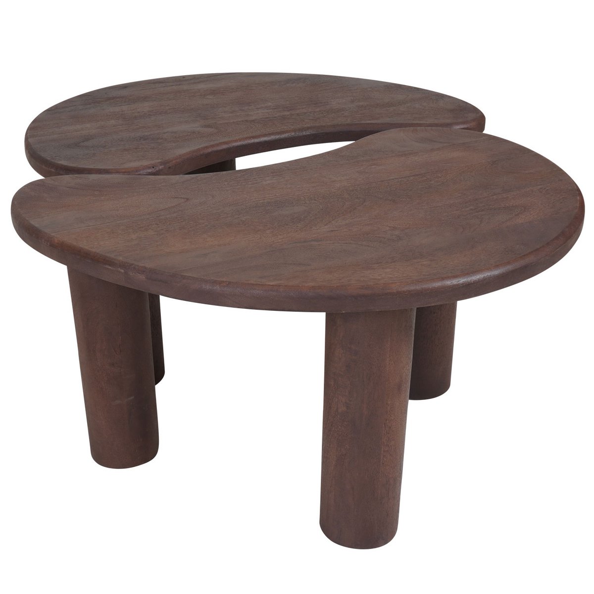 Coffee table Lina - Espresso Mangohout - Set of 2