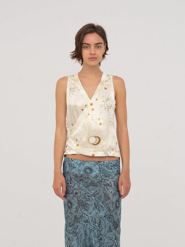 Gilet Priest con stampa del sistema solare