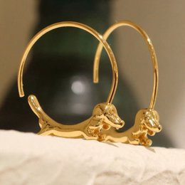 Charming Dachshund Hoop Earrings