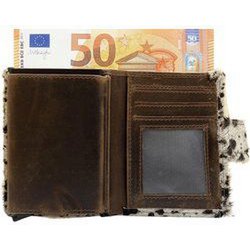 Miniwallet Pashouder Tierdruck Hellbraun