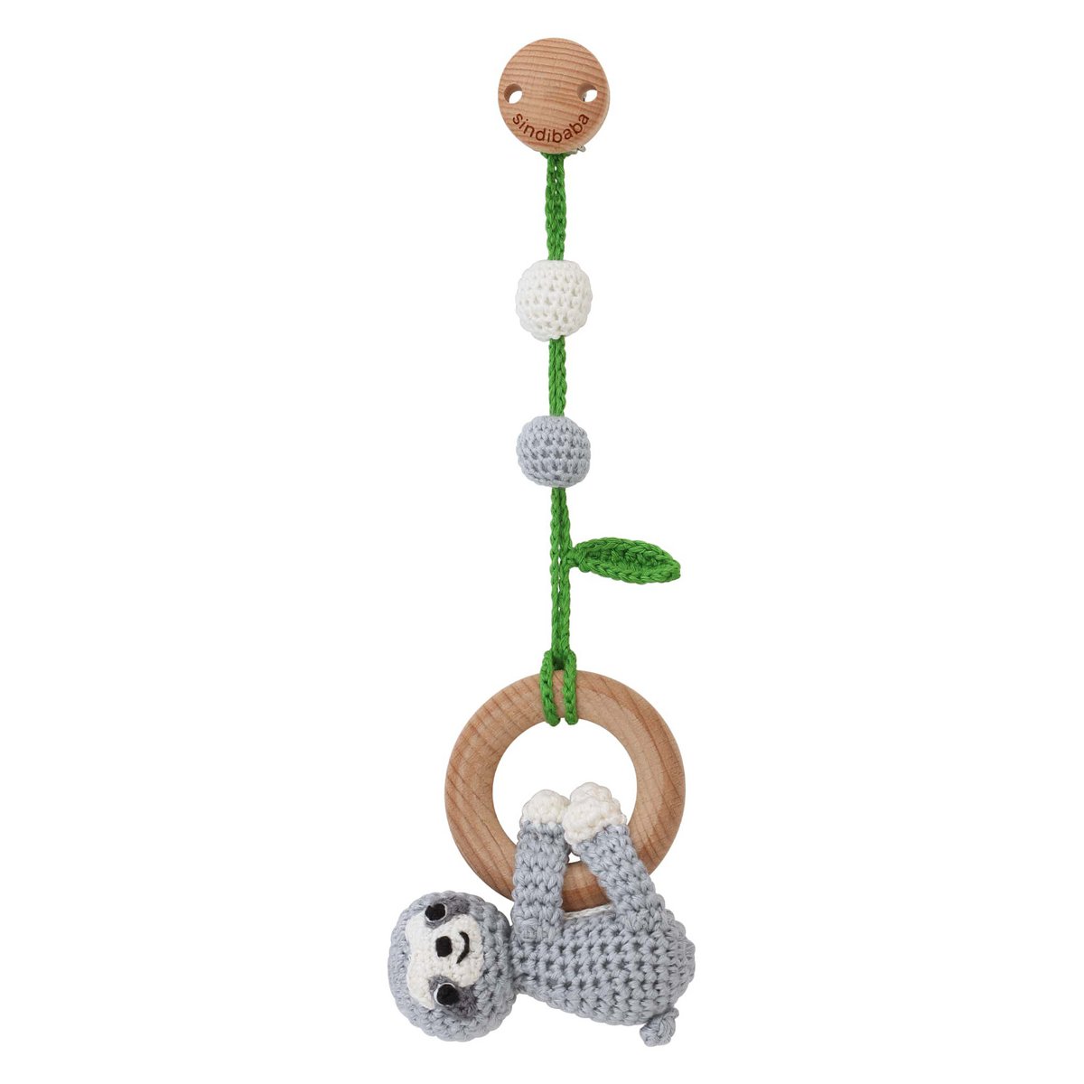 Bradipo giocattolo sospeso 3in1 SLEEPY in grigio