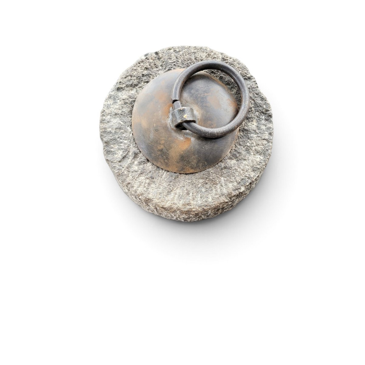 Door stone stopper with Aged Iron Ring