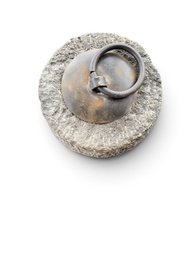 Door stone stopper with Aged Iron Ring