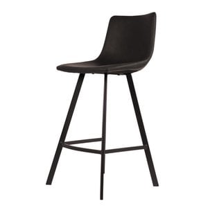 Amsterdam Bar Stool - Black - PU Leather