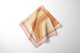 Silke firkantet tørklæde - TOI ET MOI 67*67 cm - Beige